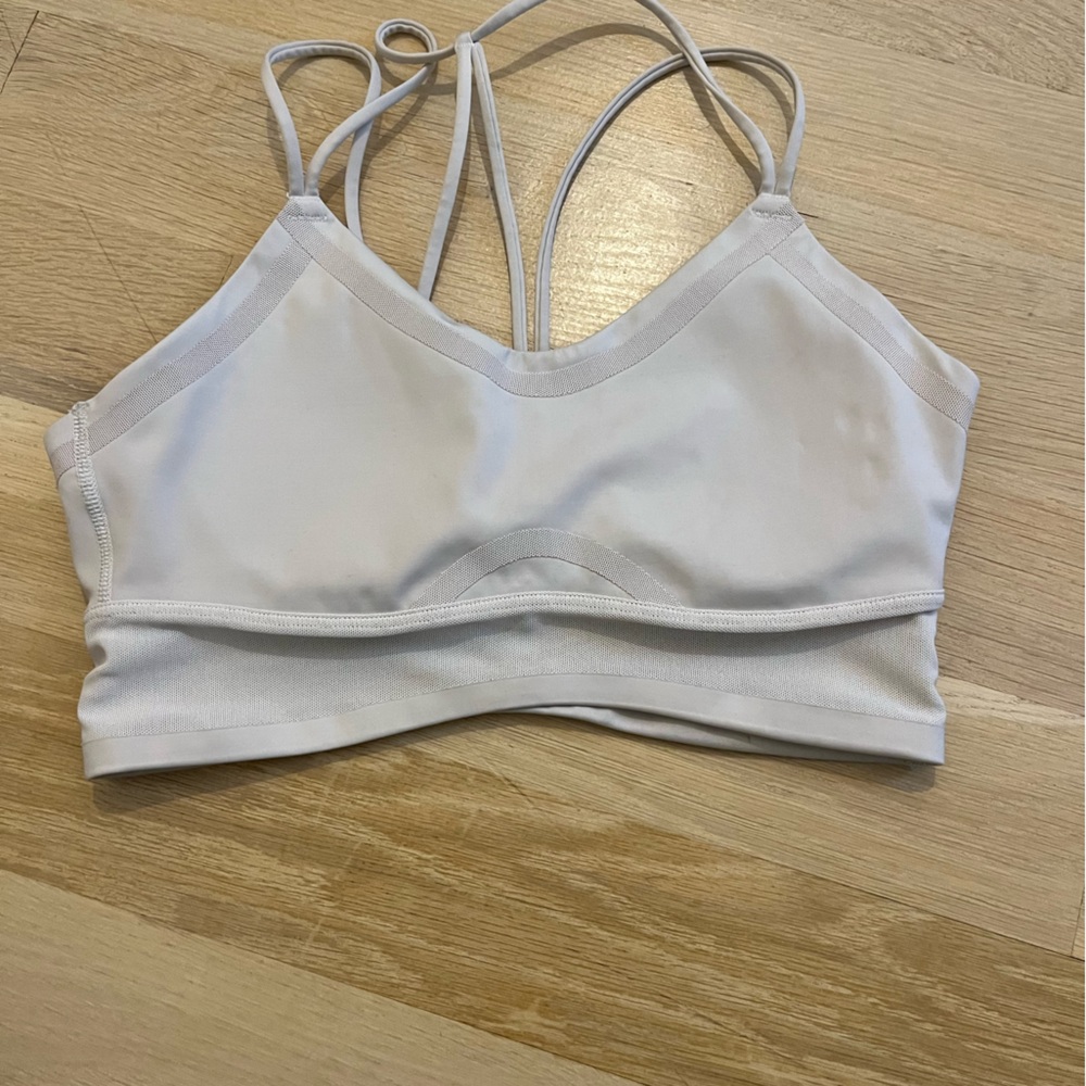 Off white Adidas sports bra